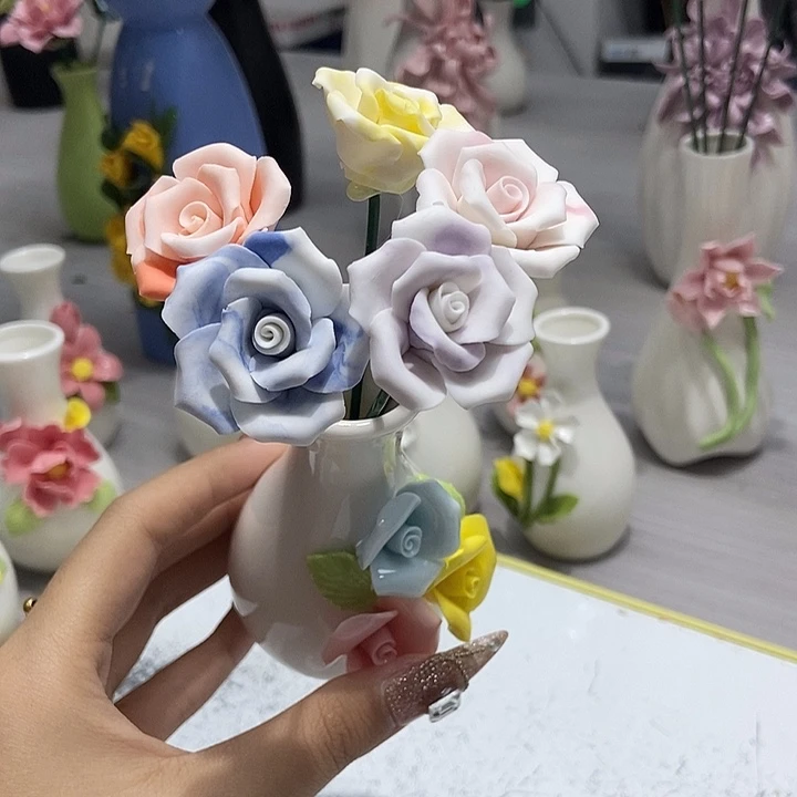 陶瓷纯手工捏花设计