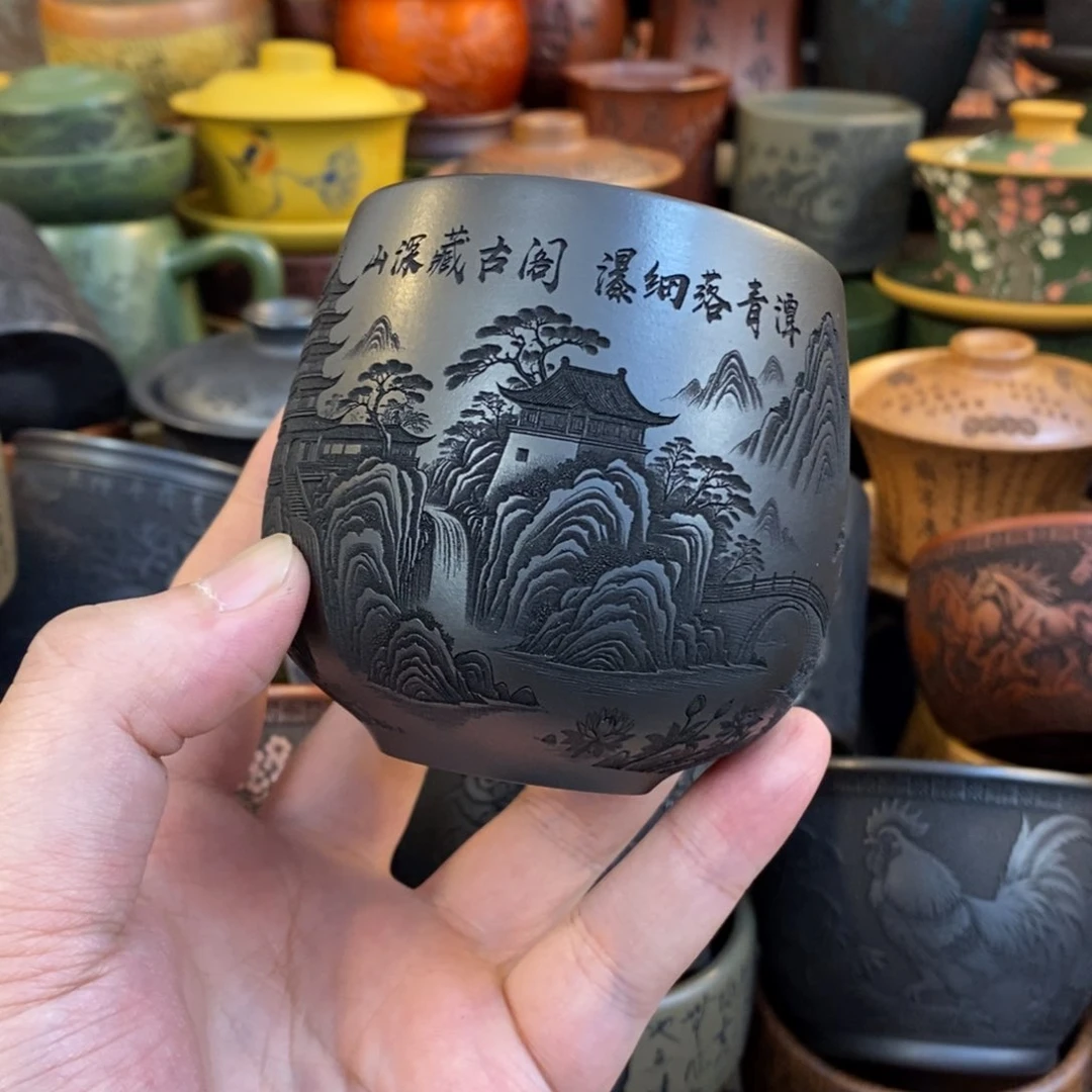 紫砂公道杯宜兴全手工紫砂杯