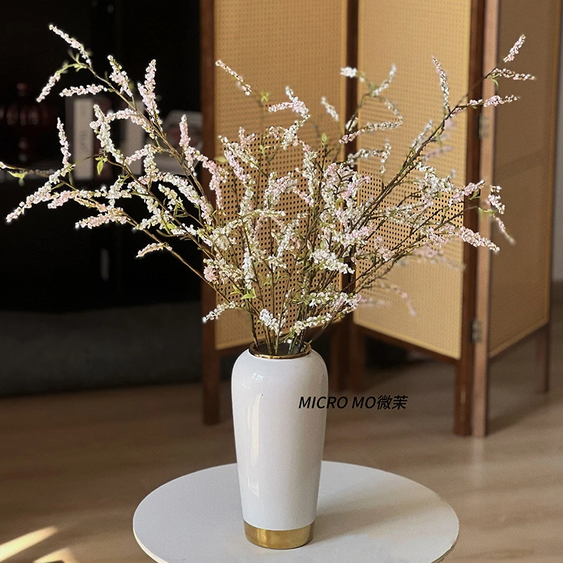 雪柳假花仿真花电视柜玄关摆件家居装饰氛围感清新摆设装饰品