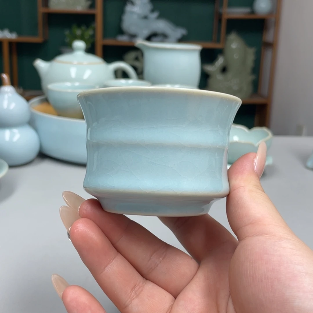 瓷竹节杯张君老师带礼盒