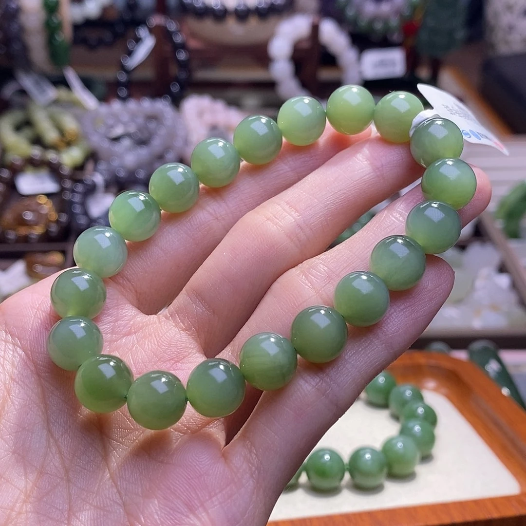 颈饰未镶嵌和田玉k***a碧玉猫眼手串10MM