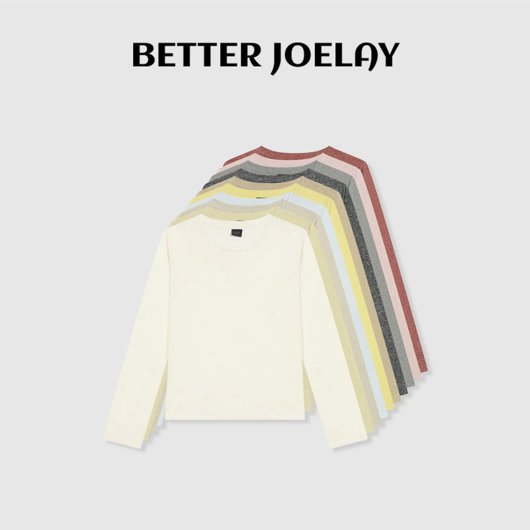 BETTER JOELAY-【薄凯月】时尚百搭T恤长袖慵懒简约休闲风KH3605