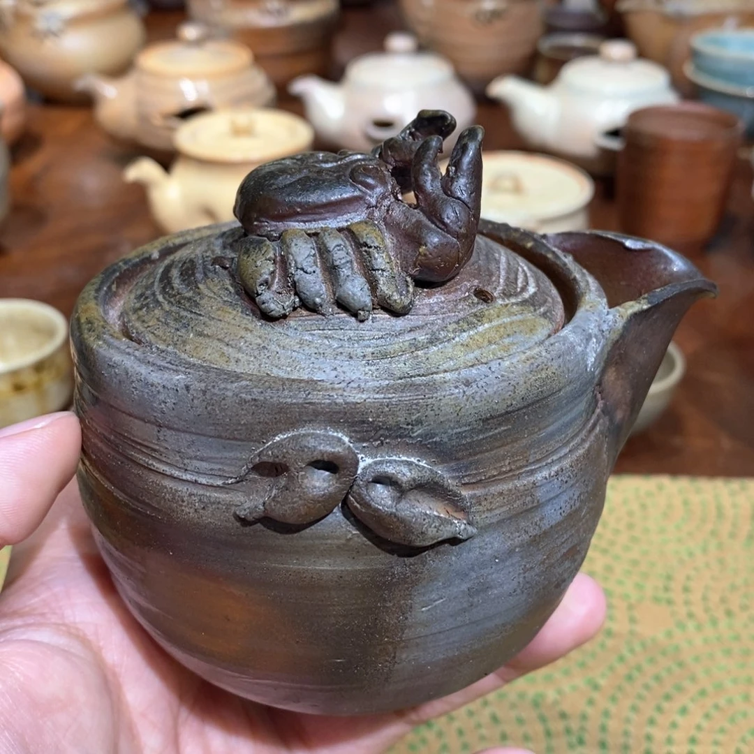 柴烧侘寂粗陶茶具