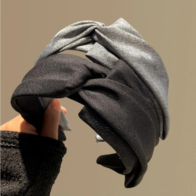 新款宽边发箍针织高颅顶百搭头箍女洗脸感覆古发带头饰发饰潮