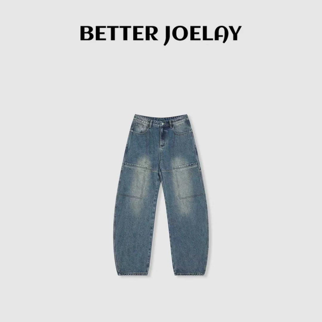 BETTER JOELAY -【蓝色休止】高级牛仔裤水洗时尚宽松JG9621