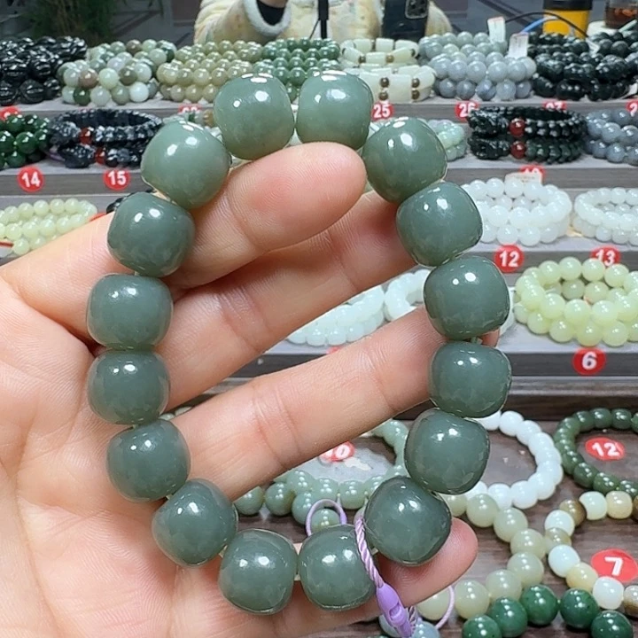 未镶嵌手链和田玉新疆且末蓝老型卡14