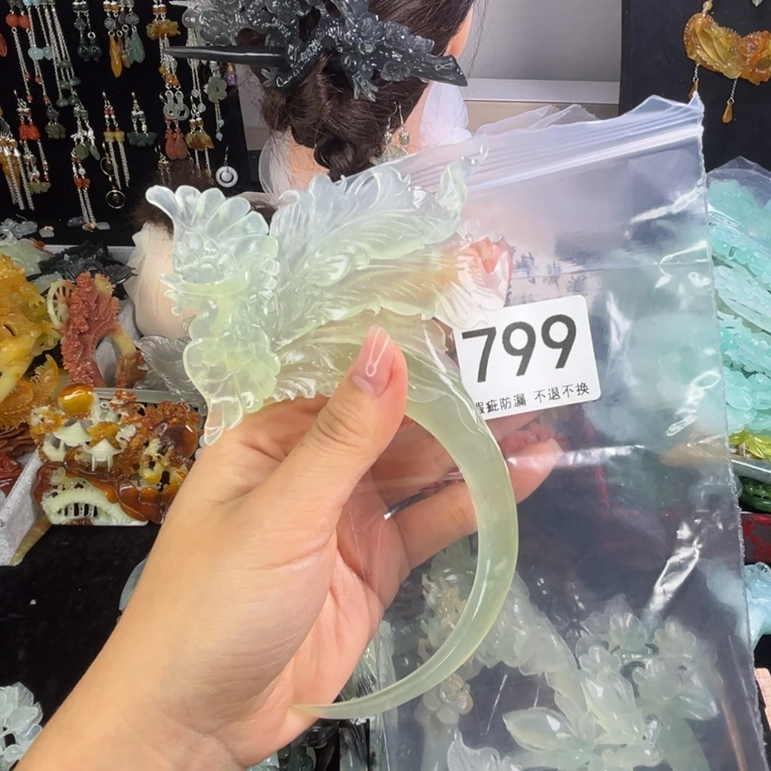 未镶嵌岫玉发饰小*猫