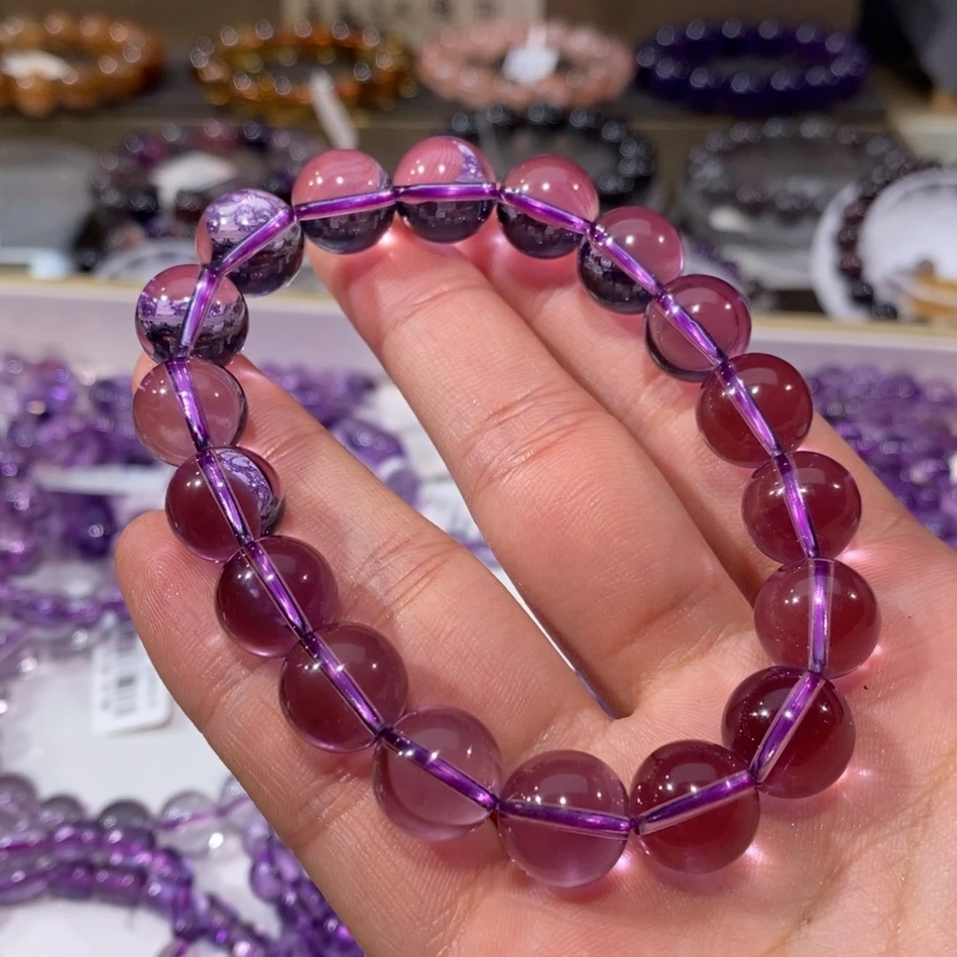 水晶手串未镶嵌M****n紫水晶11+