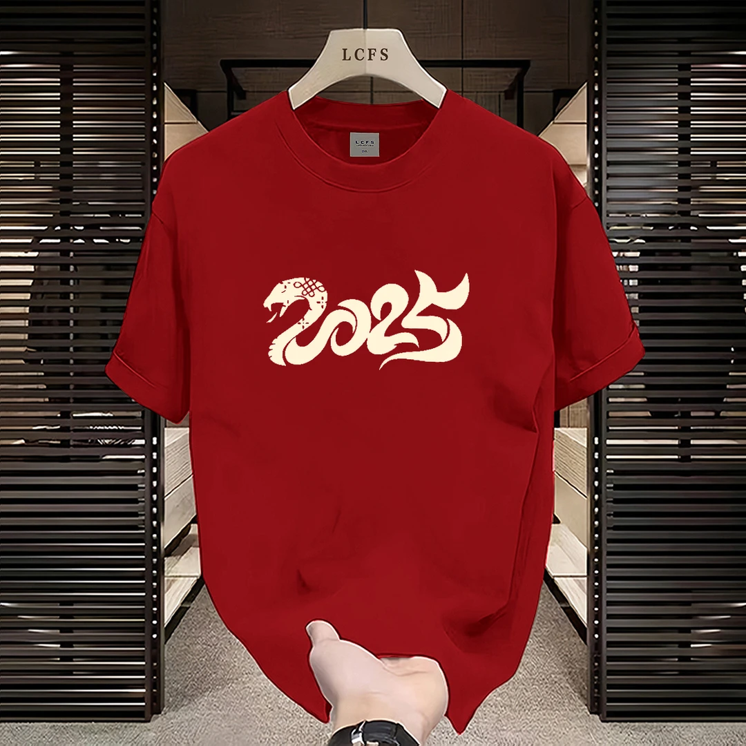 高档纯棉男士短袖爆款夏季休闲T恤百搭上衣网红印花ins韩版潮流