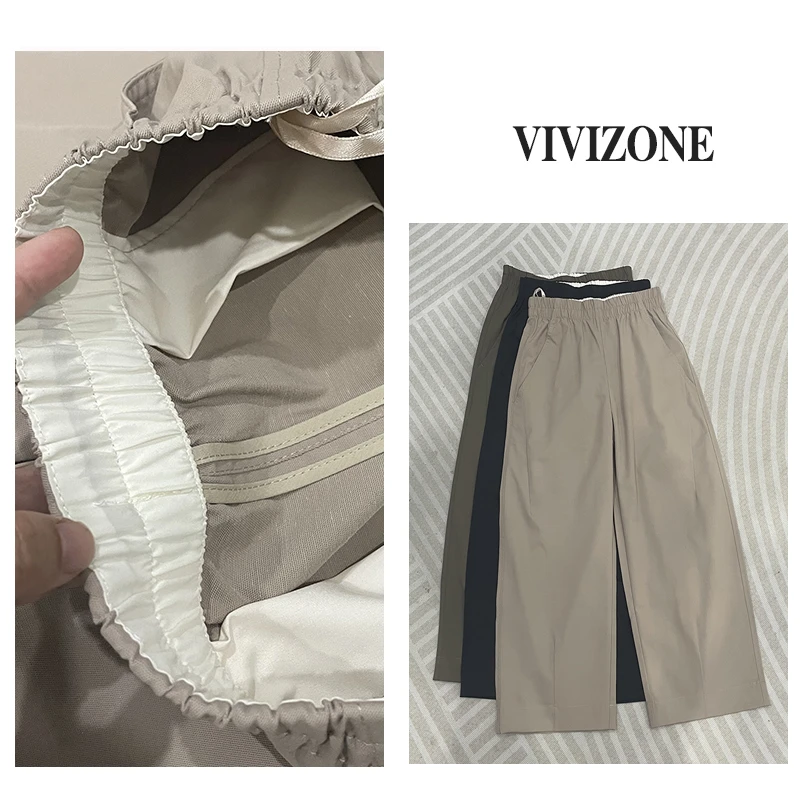 小vi推荐冰爽麻感山本风香蕉阔腿裤女春夏薄款高腰显瘦休闲九分裤