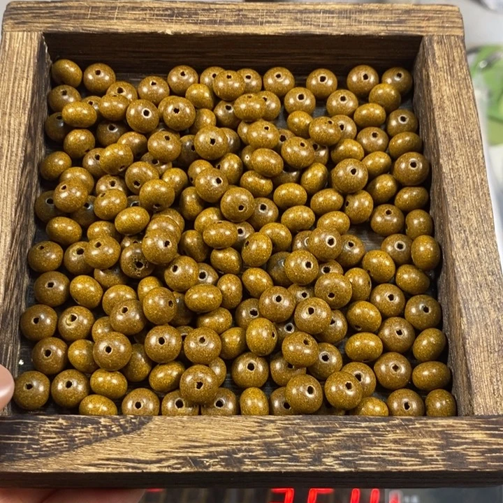 泥塑梨涡浅雪算盘珠微瑕45克