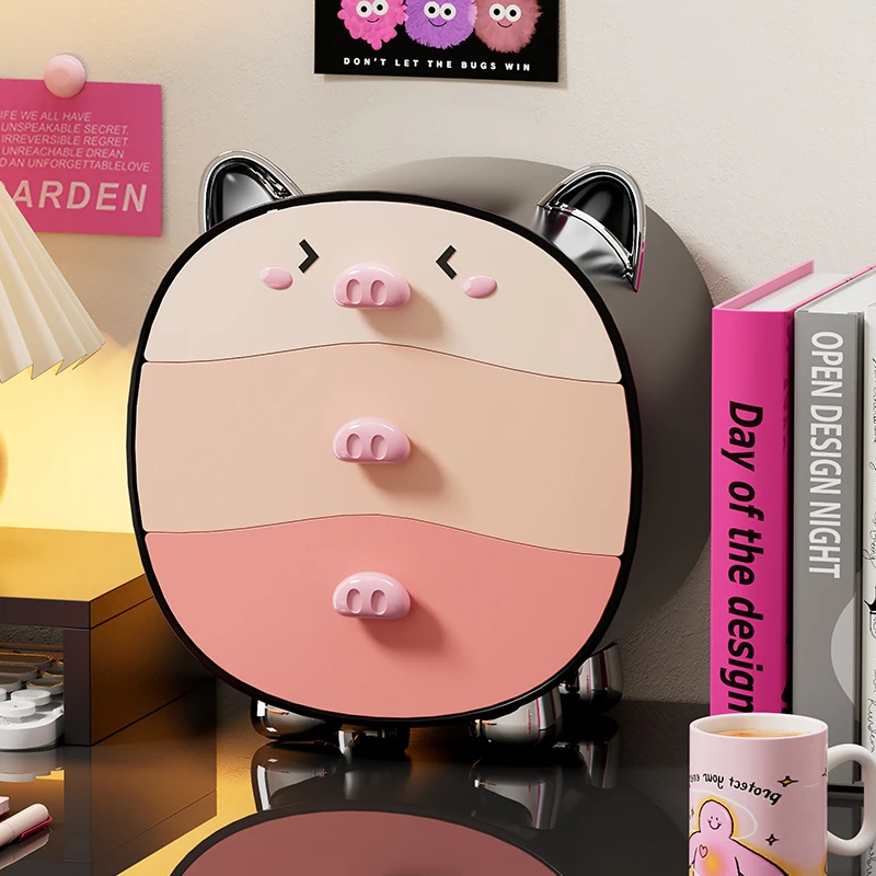 桌面收纳盒化妆品分格抽屉式置物架子学生宿舍文具整理盒储物盒子