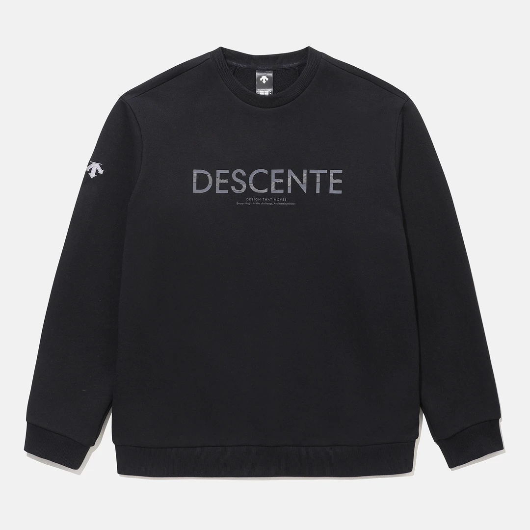 DESCENTE/迪桑特运动休闲字母圆领卫衣男女百搭SQ123UHT11