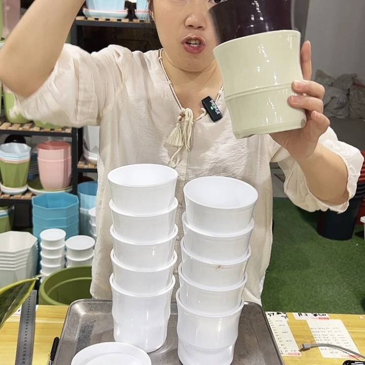 竹节口10高10混色带托10只