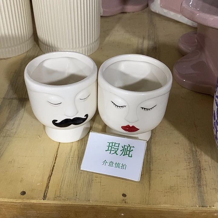 紫砂花盆多肉瑕疵盆有孔。