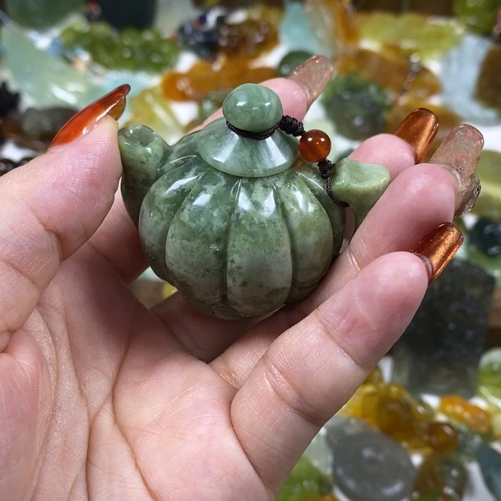 蛇纹石玉未镶嵌手把