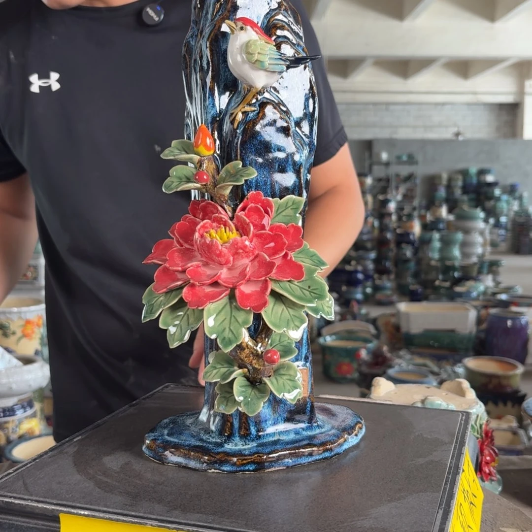 一风堂石湾花盆。高38