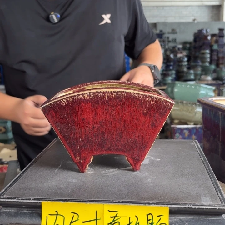 。一风堂石湾花盆 瑕疵 内17*9*9