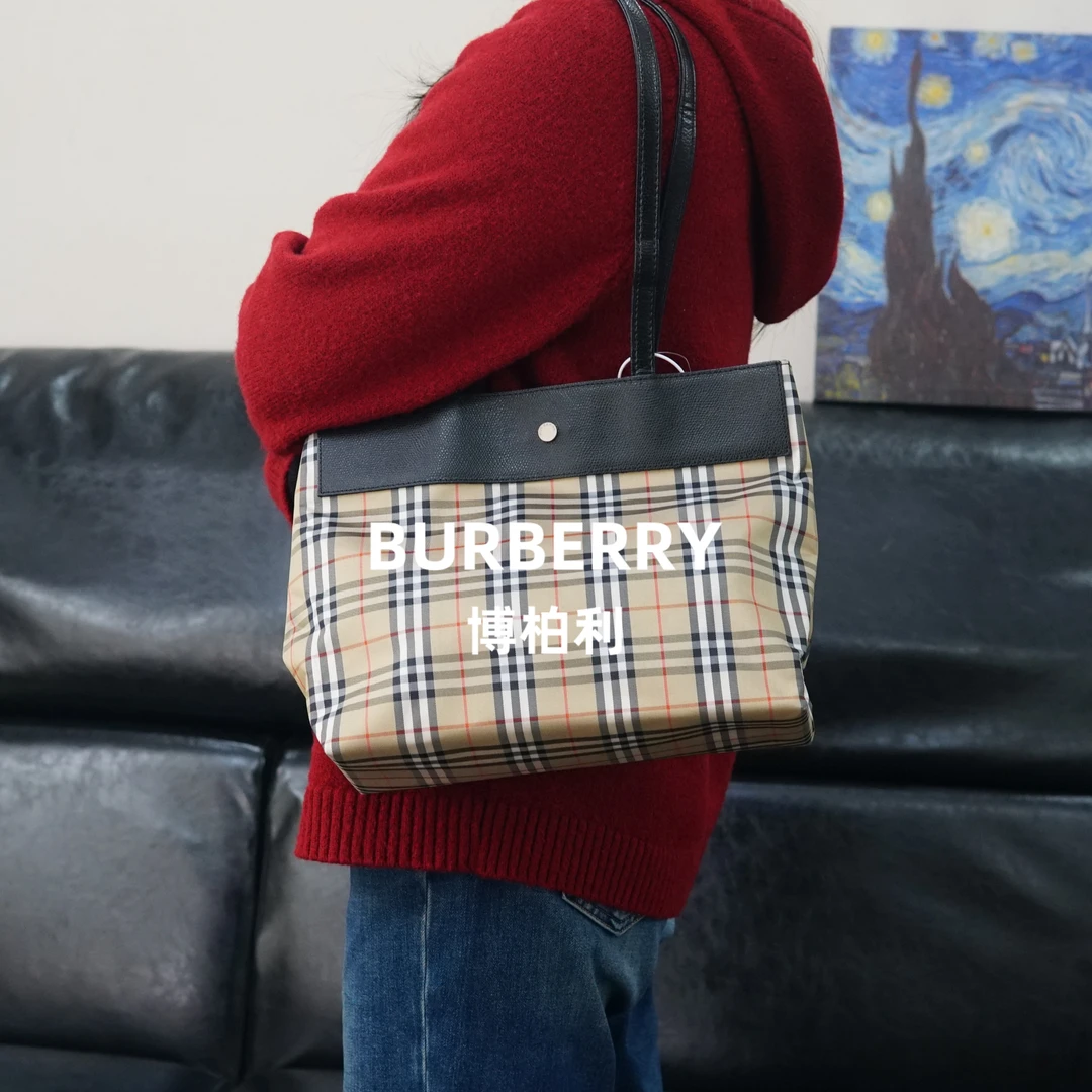 95新 BURBERRY/博柏利 巴宝莉 格纹单肩包/FYJJ02616102/6102