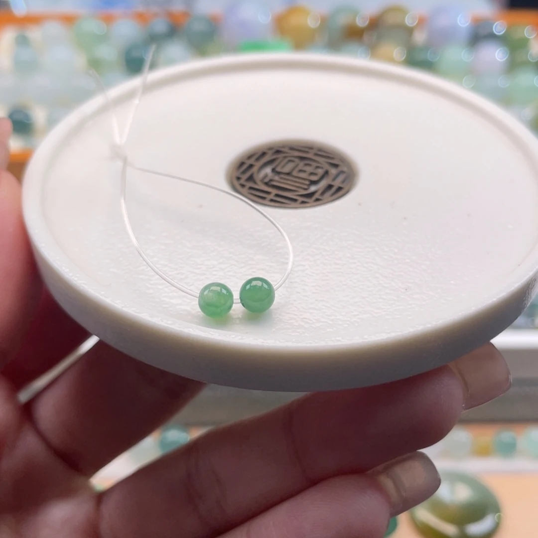 未镶嵌定制翡翠天然缅甸翡翠a货一对4.4