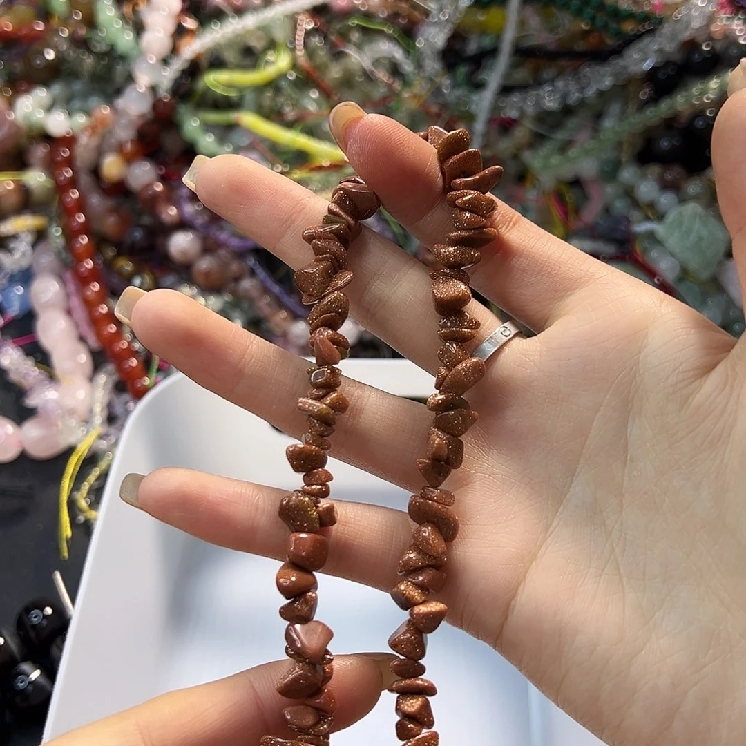 玛瑙/玉髓合金珠宝半成品金沙一条