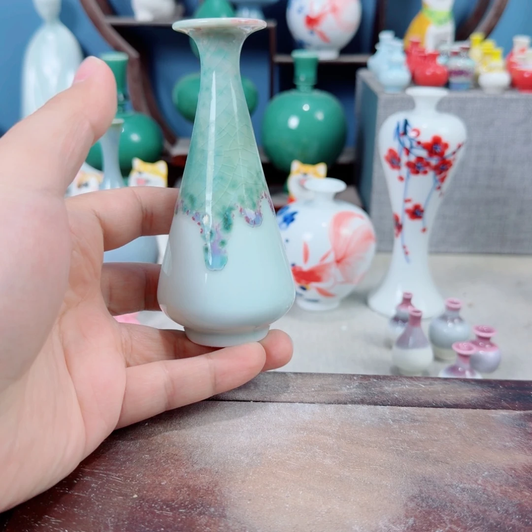 陶瓷手工小花器摆件