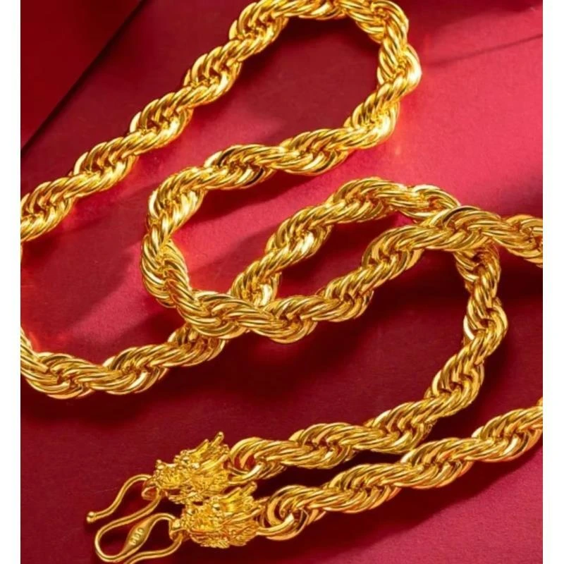 合金项链 【抖音好物】男女同款气质大麻花项链