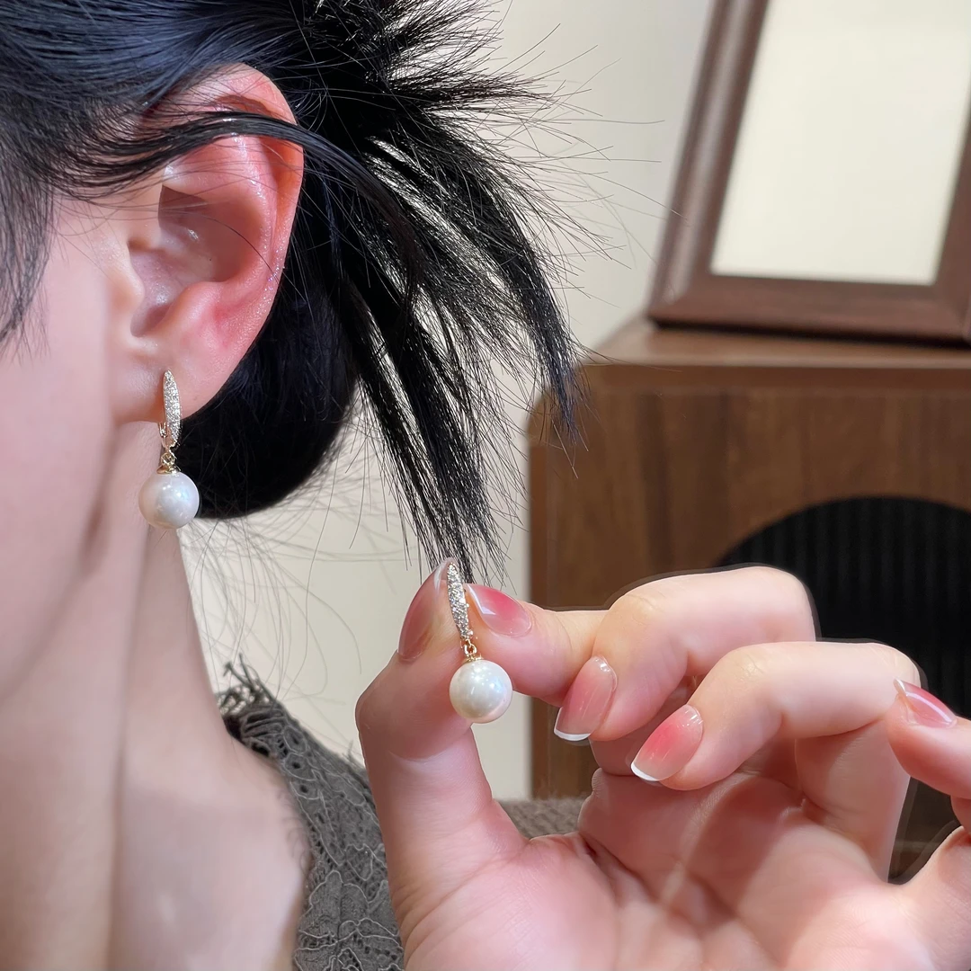 法式珠珠流苏耳扣轻奢时尚气质百搭小众简约精致-8096