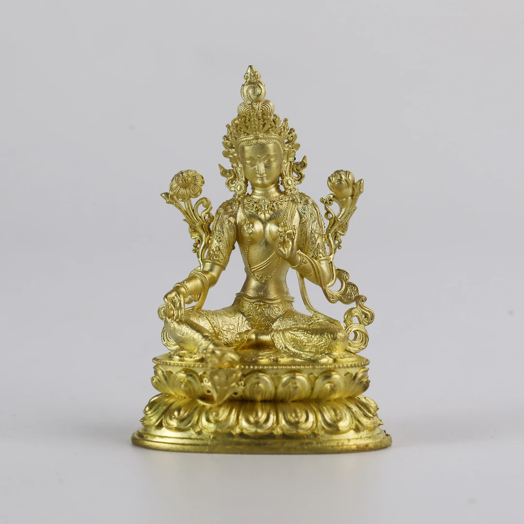 绿度母造像 （蓝毗尼发展基金会）长40宽28高60mm48g Y250305-01