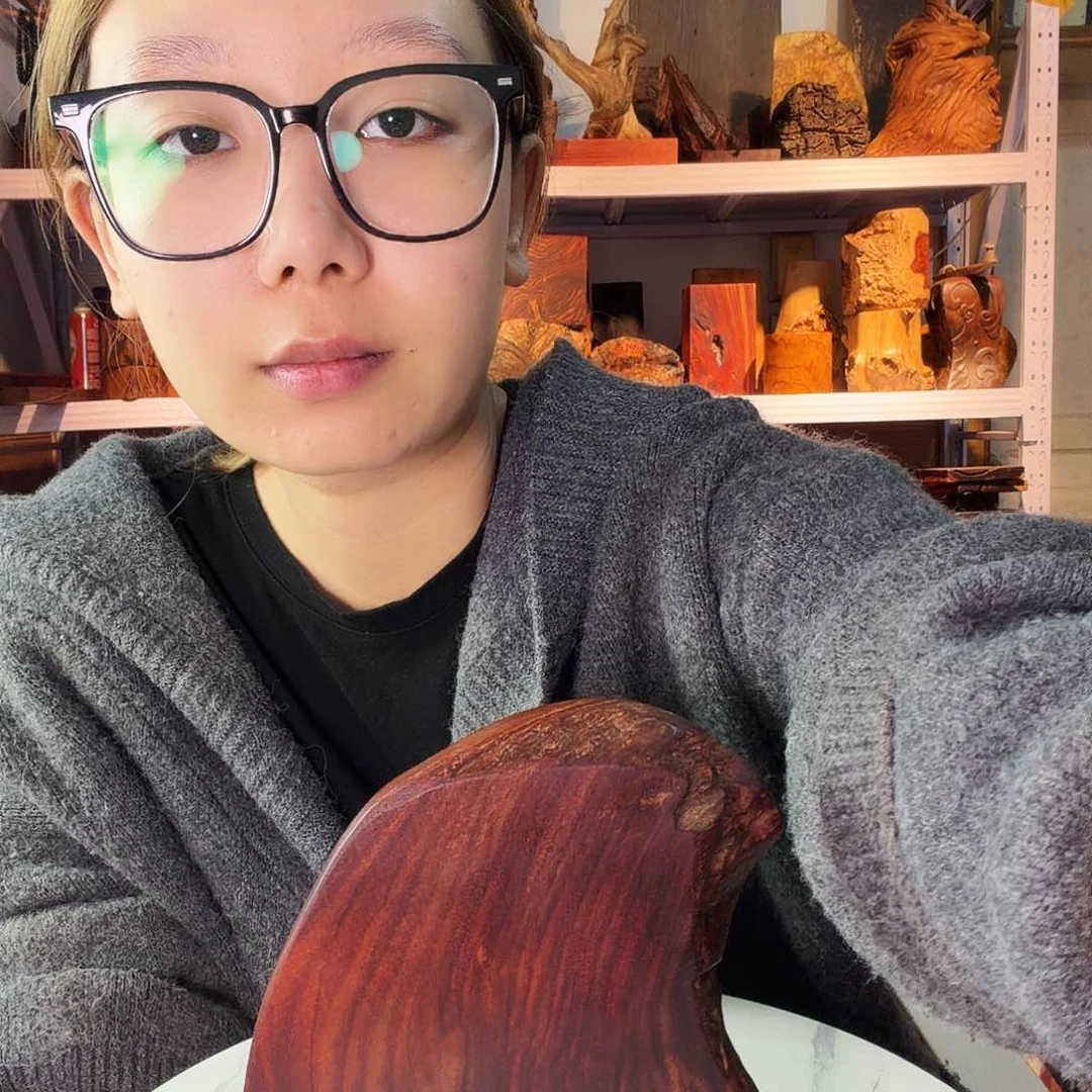 紫檀木类端景台沉**金