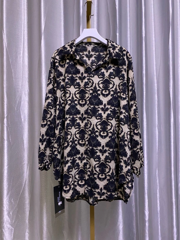 8801新款春季长袖阔版衬衣女