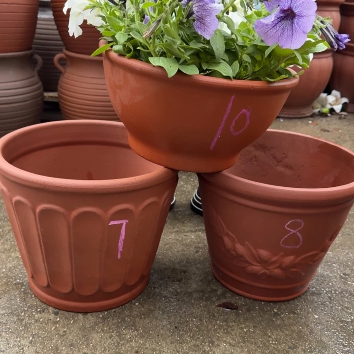 紫砂花盆口30高16高25