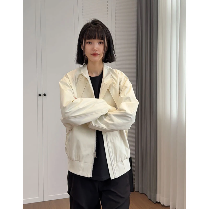 美式bomber飞行夹克外套男款秋季休闲高级感冲锋衣短款工装外套