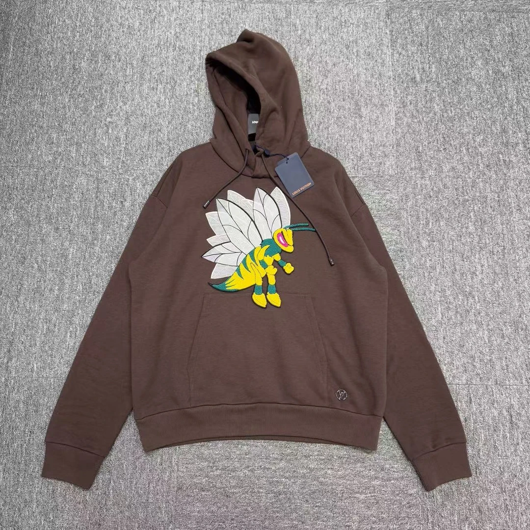 全新未使用 LouisVuitton/路易威登 欧根纱刺绣蜜蜂帽衫/12300