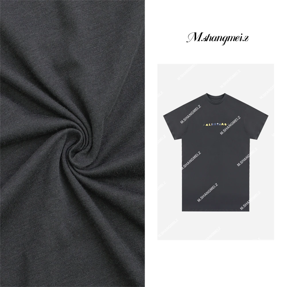 M.SHANGMEI.Z/沐熙【巴家裙】美大哥亲肤垂感字母连衣裙X05T3538