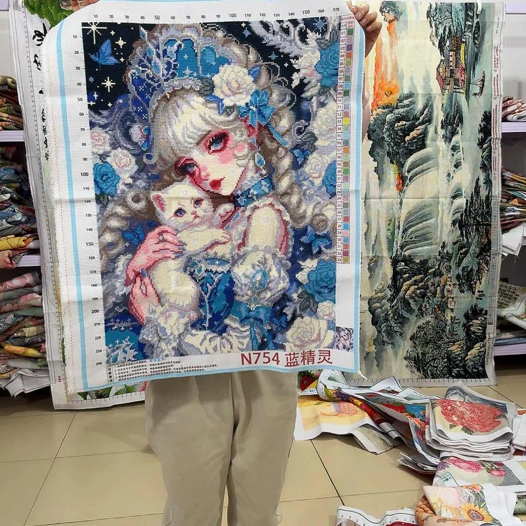 棉十字绣成品出售