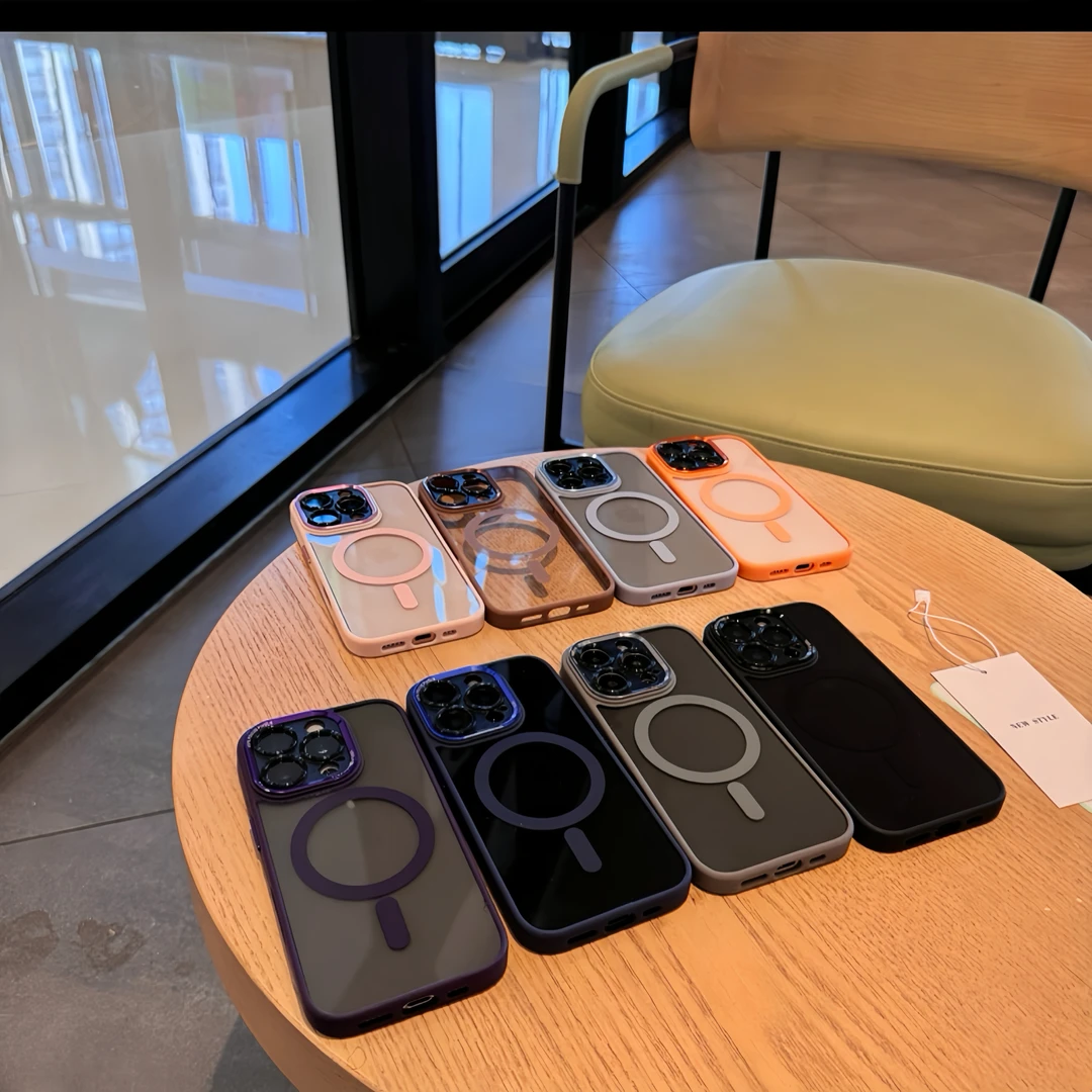 适用苹果16Promax手机壳iPhone15透黑14磁吸13男女款13防摔12