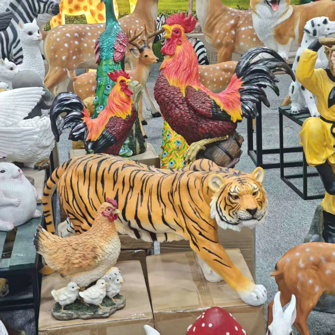 大号老虎摆件花园庭院饰品摆件房间装饰用品乔迁送礼大型摆件