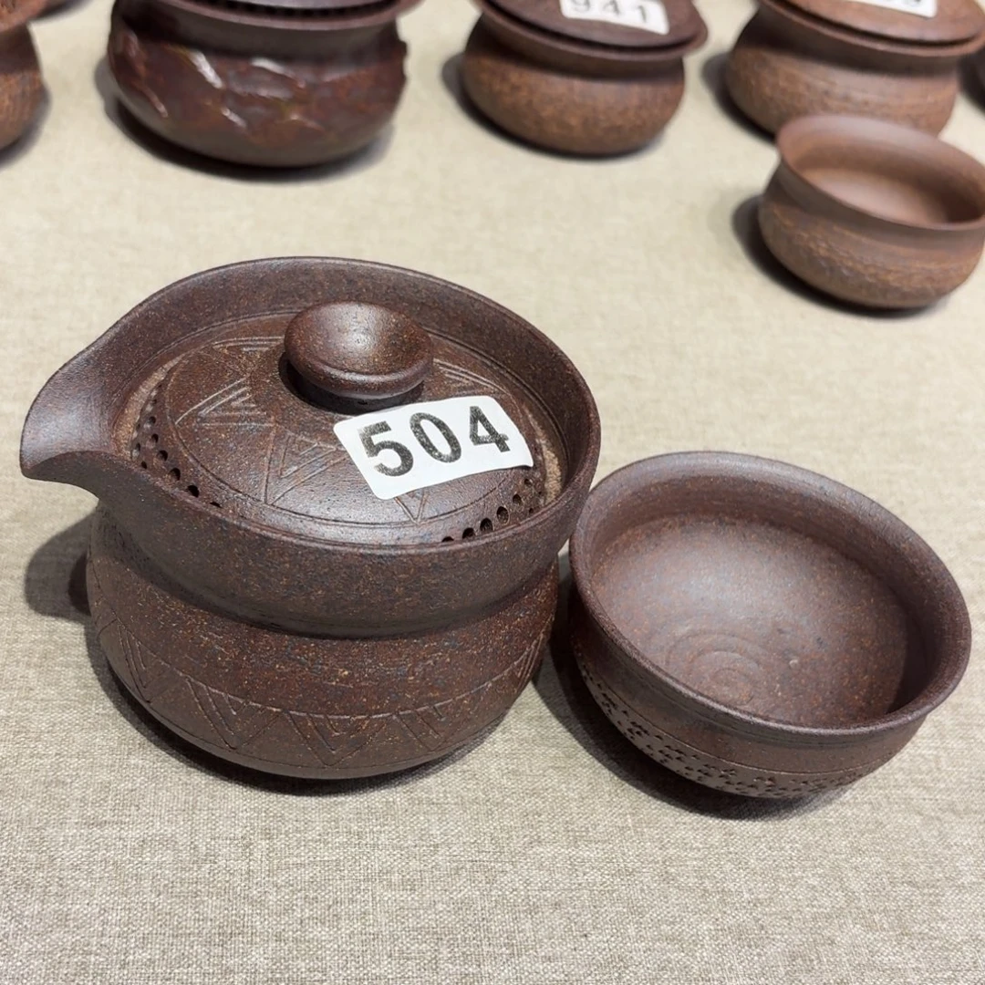 摆件粗瓷茶具素胎无釉