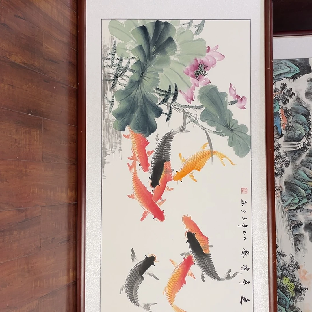 国画带框尺寸63*123厘米