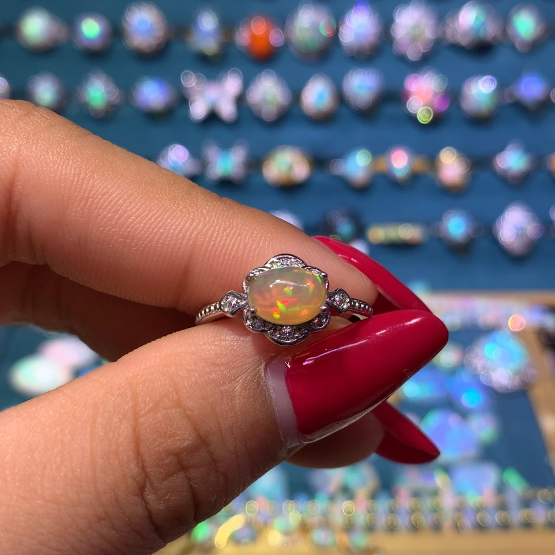 欧泊银S925镶嵌戒指款