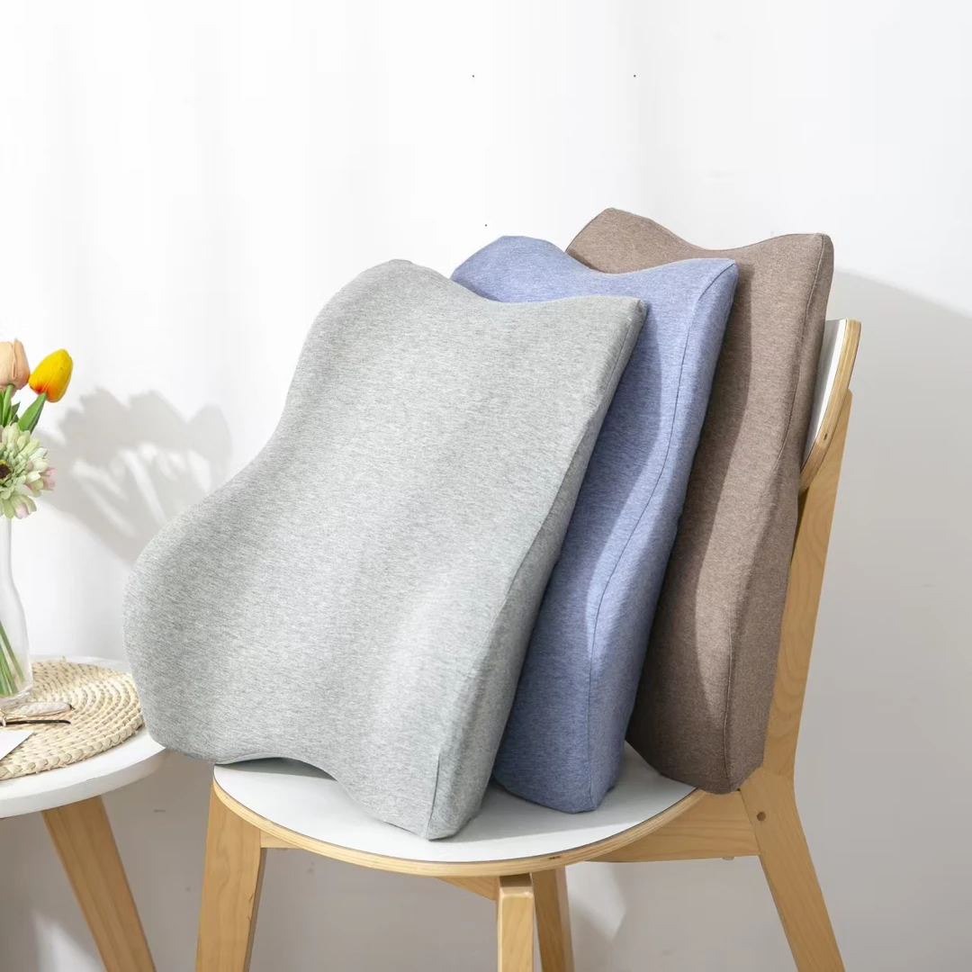 天竺良品天竺棉慢回弹多用靠背无绑带汽车办公室腰背靠SJ-1476