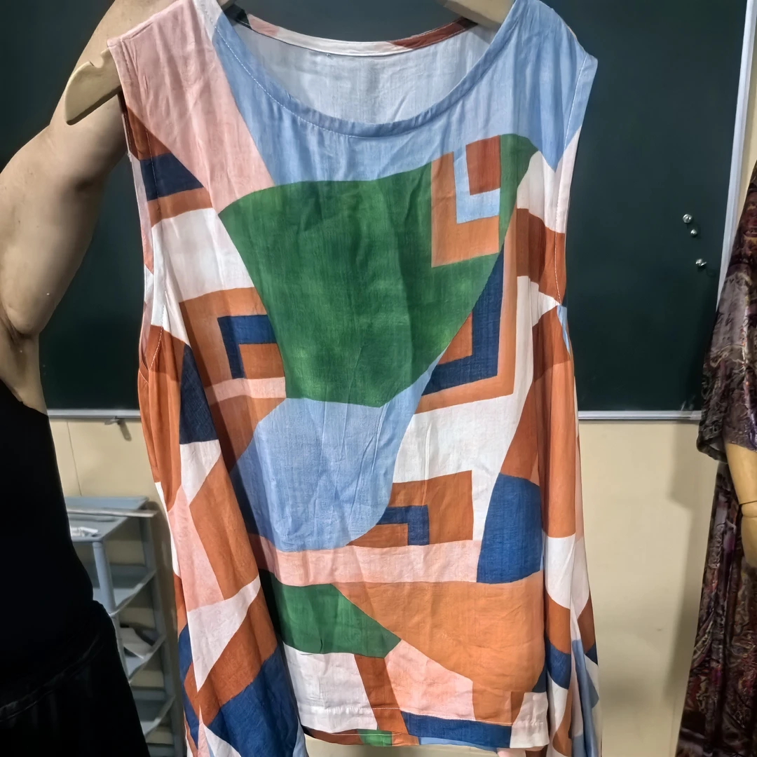 Y055棉绸无袖小衫纸样