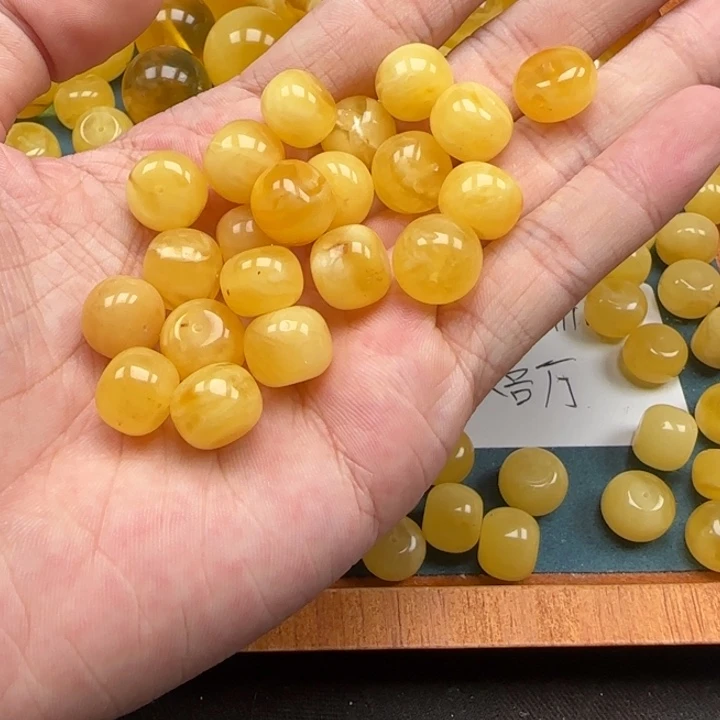 蜜蜡未镶嵌珠宝奇石微微瑕墩子卡12多样性发一