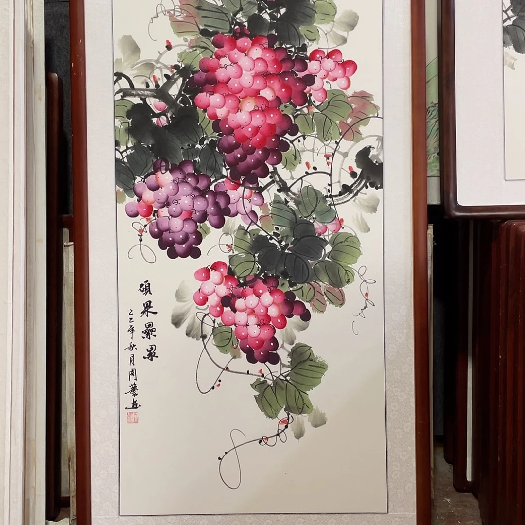 国画带框尺寸63*123厘米