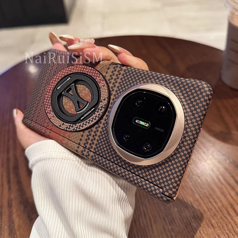 适用华为matex6手机壳新款折叠屏X5典藏版中轴全包旋转支架x3磁吸