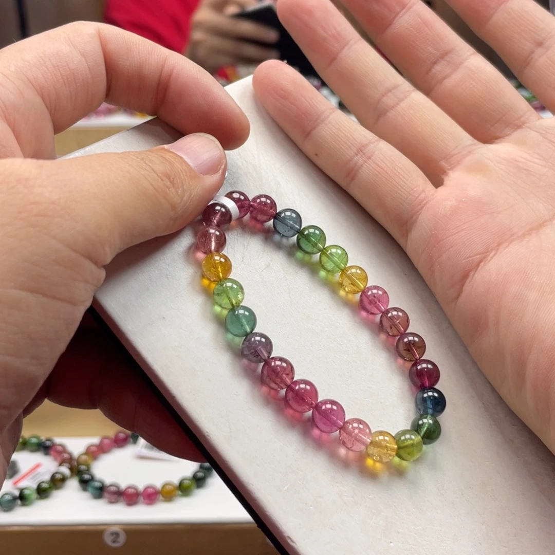 碧玺手串未镶嵌7.5mm.mmmmmmmm