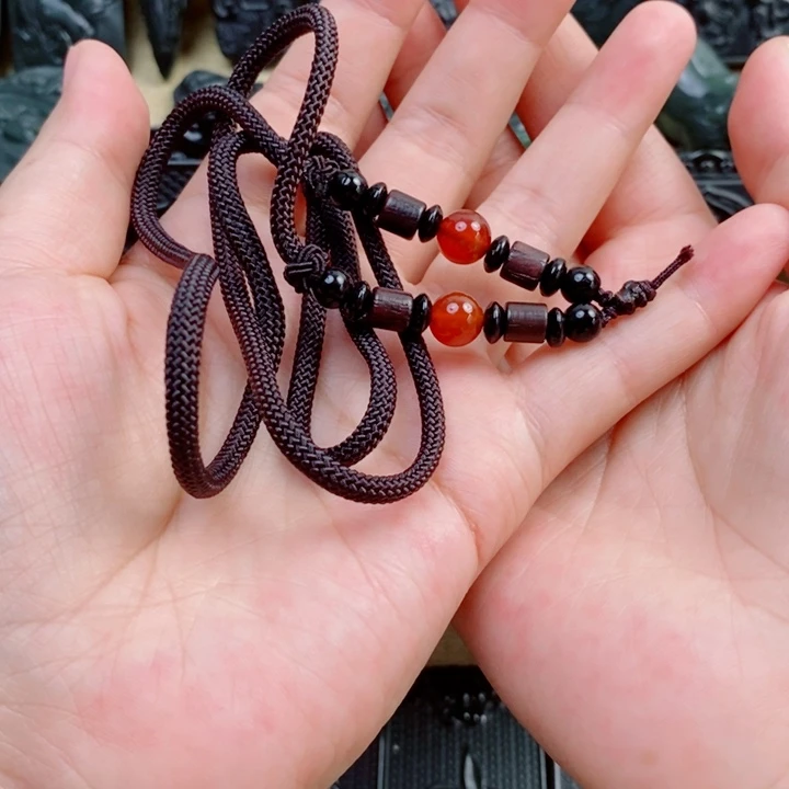 和田玉（青玉）未镶嵌颈饰网**哥