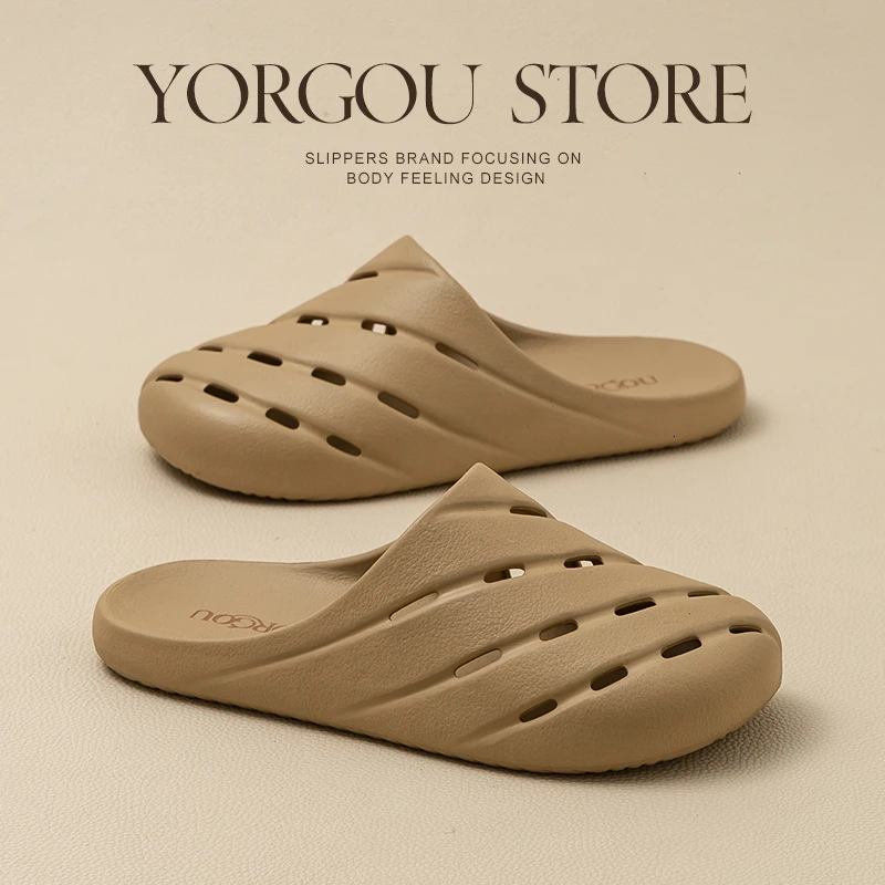 远港洞洞鞋室外凉拖欧若风女夏防滑透气男防臭居家透气沙滩浴室