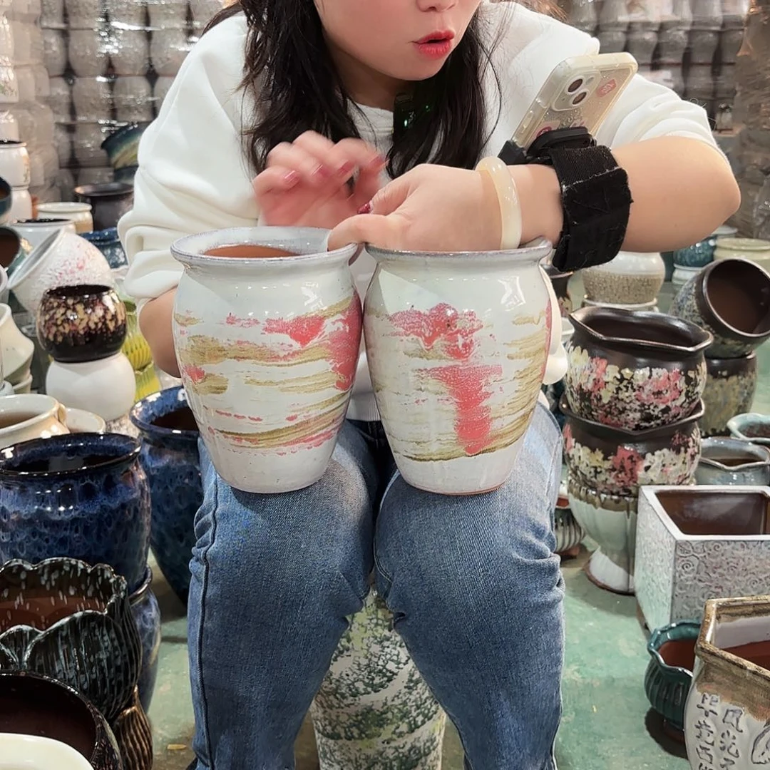 正品两个12/18紫砂红陶